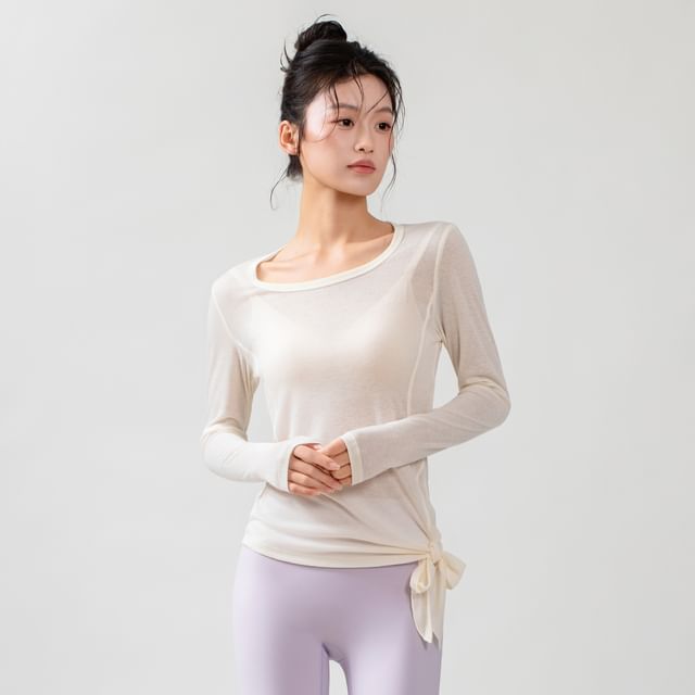 Engiko-Long-Sleeve Plain Sports Top