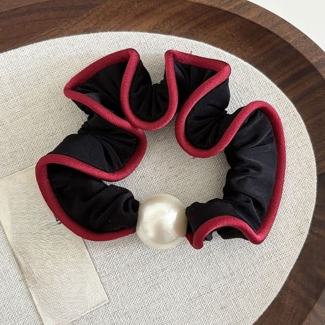 enthice-Contrast Trim Scrunchie