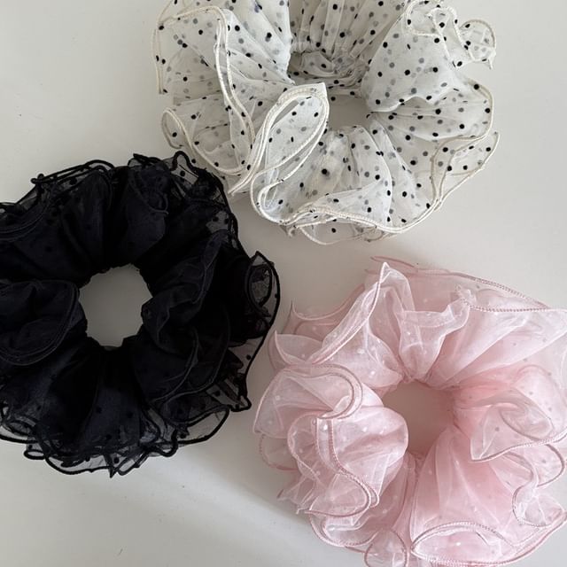 enthice-Dotted Scrunchie