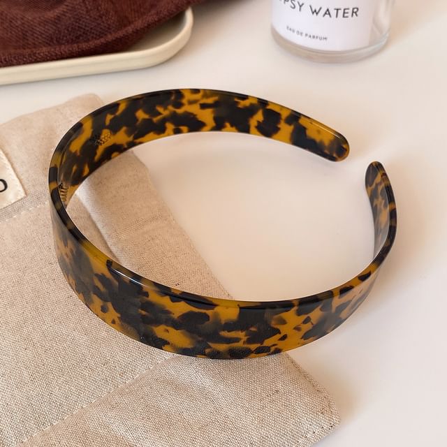 enthice-Glossy Wide Resin Headband Various Designs