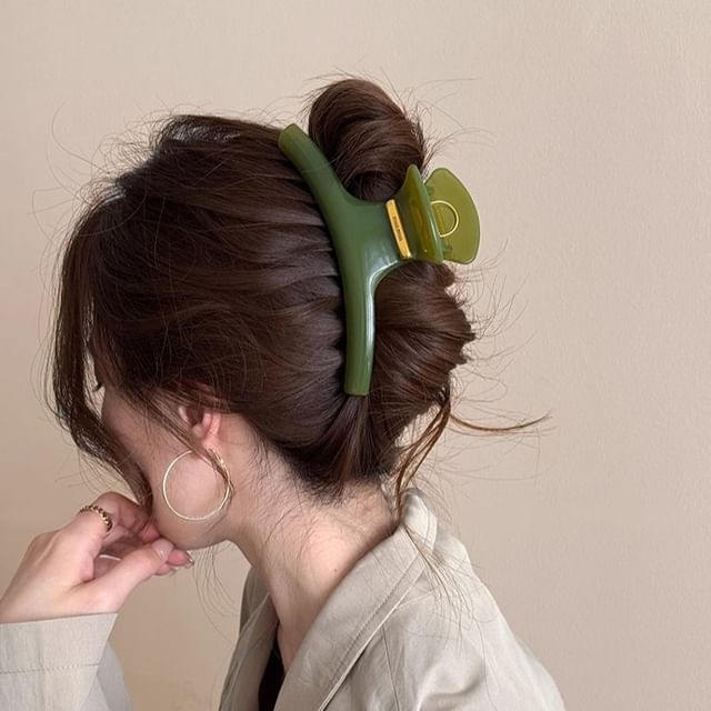 enthice-Metal Bar Plain Hair Claw Clip