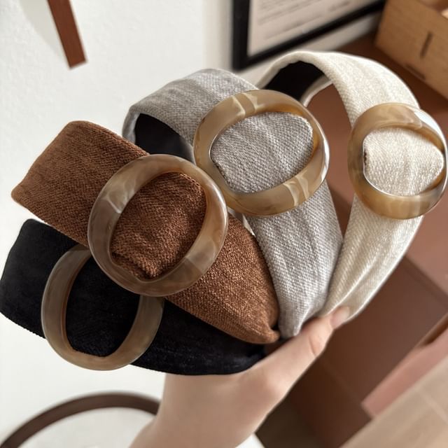enthice-Oval Buckled Fabric Headband