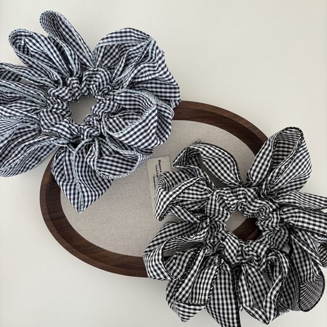 enthice-Plaid Scrunchie