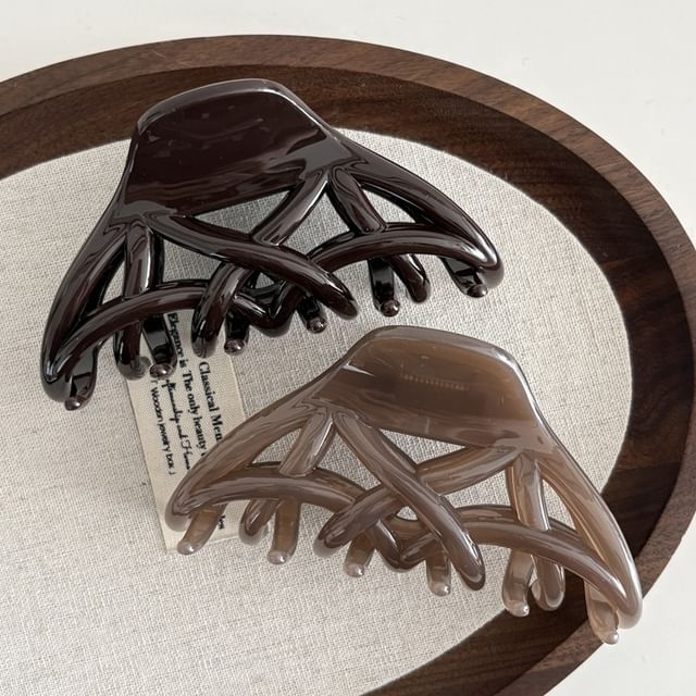 enthice-Plain Hollowed Acrylic Hair Claw