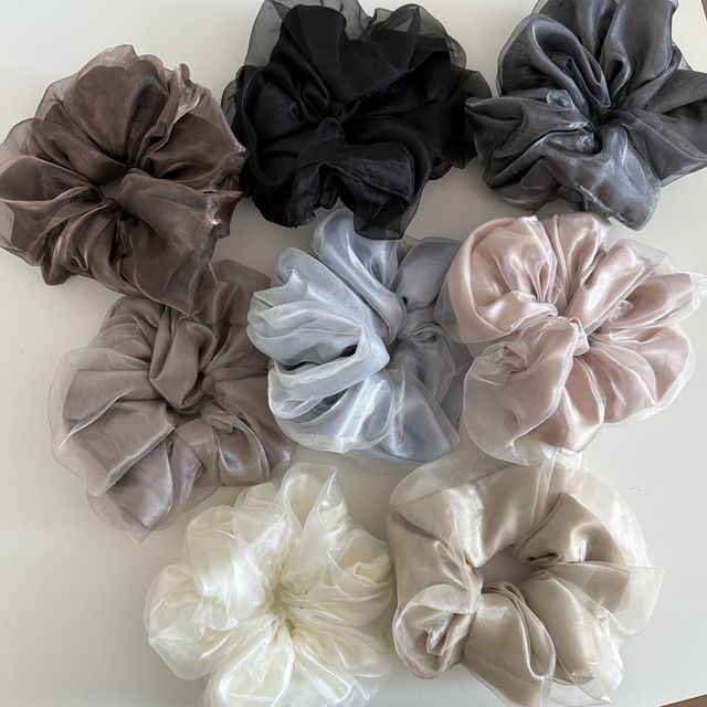 enthice-Plain Mesh Scrunchie