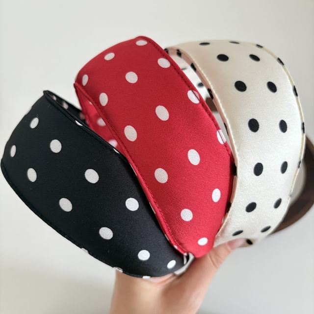 enthice-Polka Dot Fabric Headband