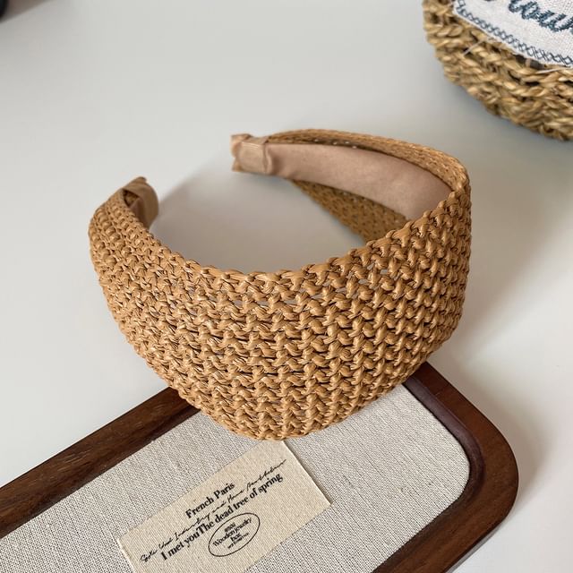 enthice-Straw Wide Headband
