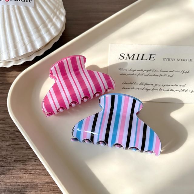 enthice-Striped Hair Claw
