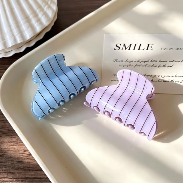 enthice-Striped Hair Claw