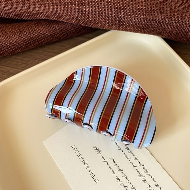enthice-Striped Hair Claw
