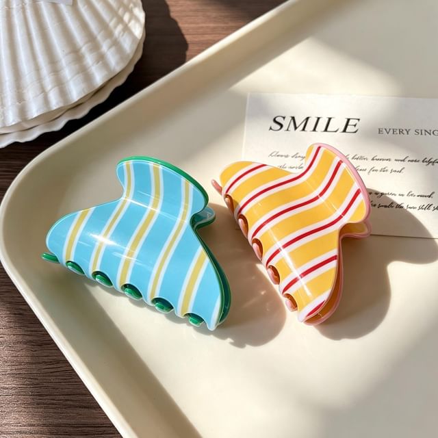 enthice-Striped Hair Claw