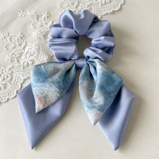 enthice-Tie-Dyed Satin Scrunchie