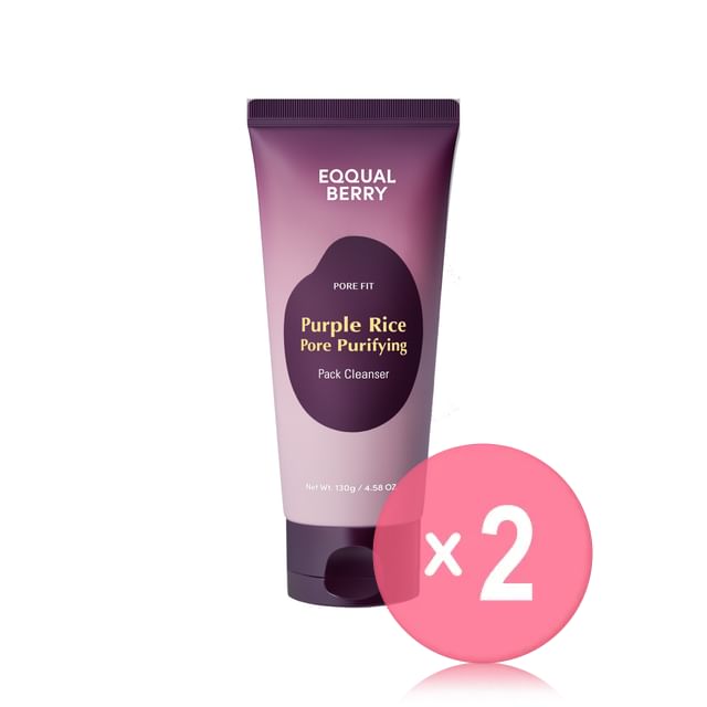 EQQUALBERRY-Purple Rice Pore Purifying Pack Cleanser 2pcs Bundle Set