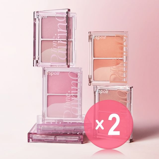 espoir-Tone Pairing Cheek - 4 Types 2pcs Bundle Set