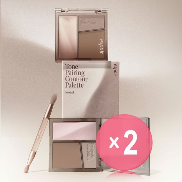 espoir-Tone Pairing Contour Palette - 2 Types 2pcs Bundle Set