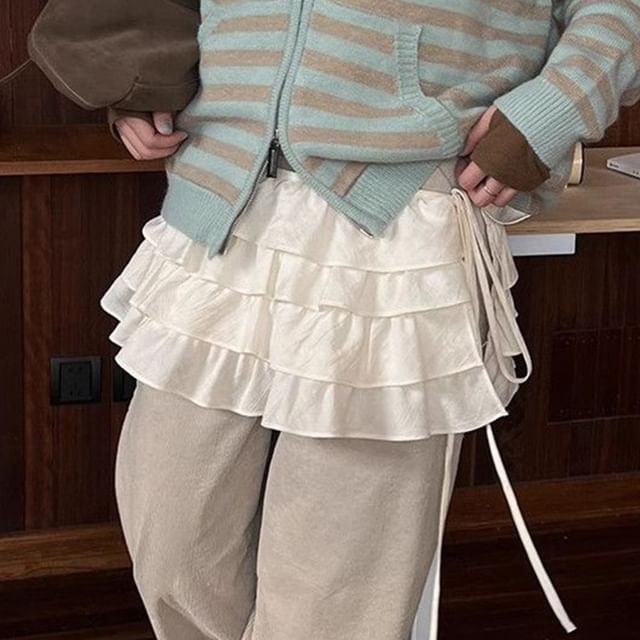 Essere-Plain Tiered Decorative Hem