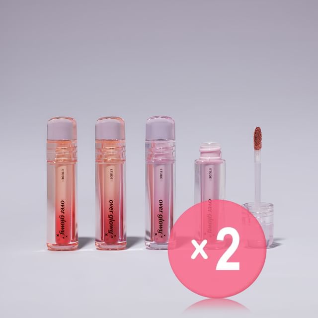 ETUDE-Over Glowy Tint Not Bad Collection - 4 Colors 2pcs Bundle Set