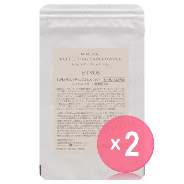 ETVOS-Mineral Reflecting Skin Powder Lucent Ecru Refill 2pcs Bundle Set