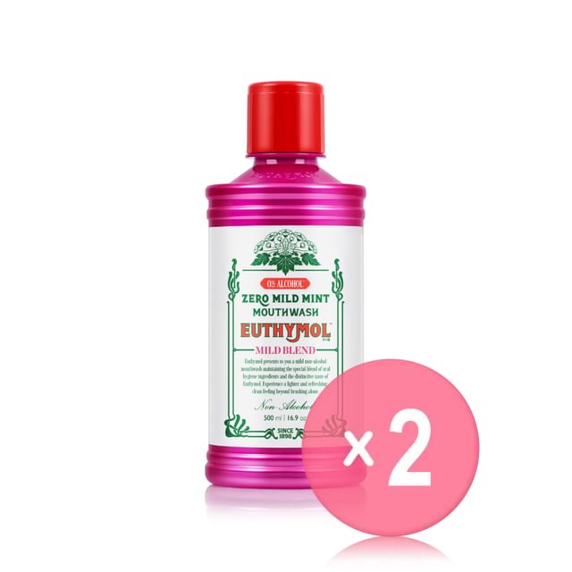 EUTHYMOL-Zero Mild Mint Mouthwash 2pcs Bundle Set