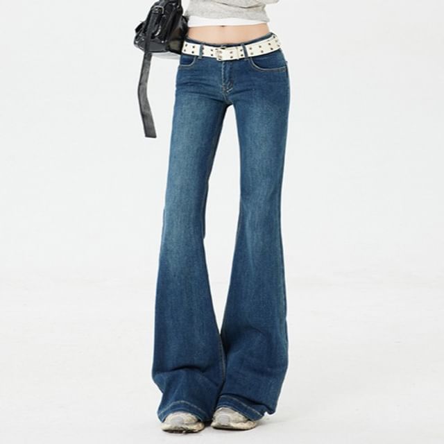evanesce-Leg Warmers Washed Flared Jeans Various Designs