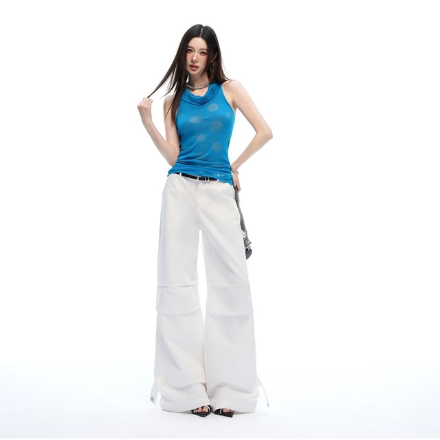 evanesce-Mid Rise Plain Flared Pants Various Designs