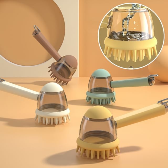 Everlupid-Pet Cleaning Brush with Soap Dispenser