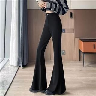 Everose-High Rise Plain Flared Suit Pants