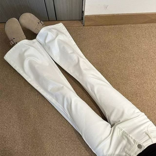 Everose-High Waist Flared Jeans