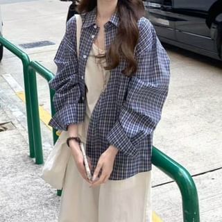 Everose-Long-Sleeve Plaid Shirt