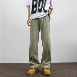 Everose-Low Rise Washed Wide Leg Jeans