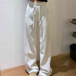 Everose-Low Waist Plain Wide Leg Pants