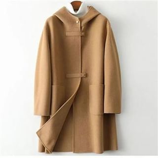 Everose-Plain Hooded Coat