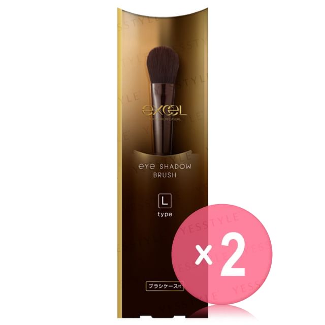 EXCEL-Eye Shadow Brush L Type 2pcs Bundle Set