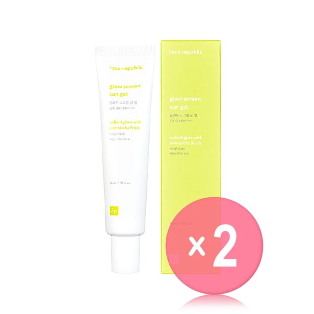 face republic-Glow Screen Sun Gel 2pcs Bundle Set