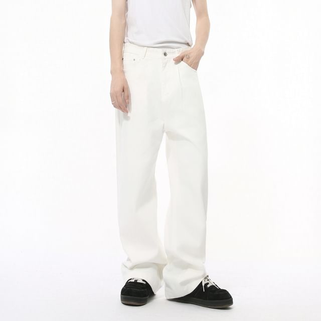 FAERIS-High Waist Plain Wide Leg Pants