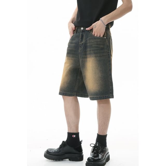 FAERIS-Mid Rise Washed Jorts