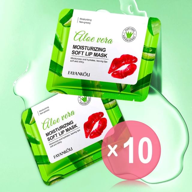 FAYANKOU-Aloe Vera Moisturizing Soft Lip Mask 10pcs Bundle Set