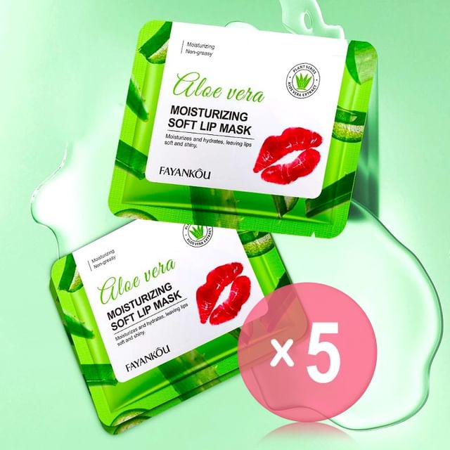 FAYANKOU-Aloe Vera Moisturizing Soft Lip Mask 5pcs Bundle Set