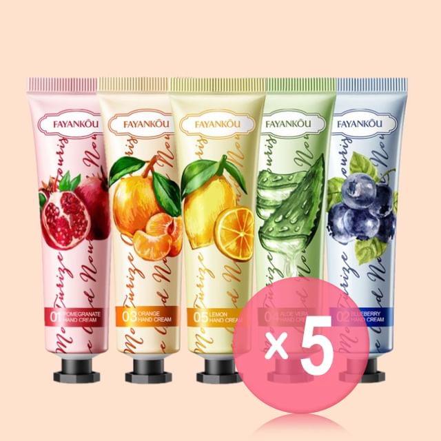 FAYANKOU-Moisturize Smooth Fruit Hand Cream - 5 Types 5pcs Bundle Set