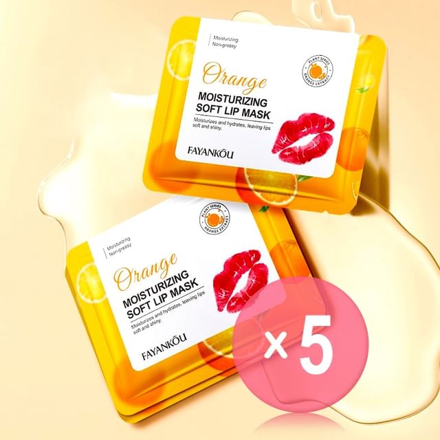 FAYANKOU-Orange Moisturizing Soft Lip Mask 5pcs Bundle Set