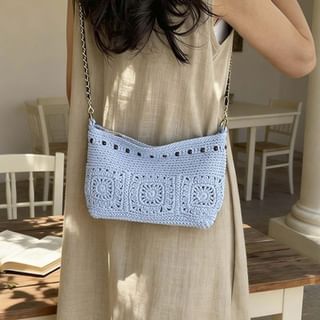 FAYLE-Beaded Crochet Crossbody Bag