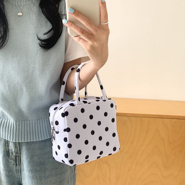 FAYLE-Dotted Nylon Tote Bag