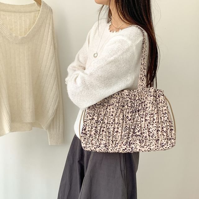 FAYLE-Drawstring Ruched Tote Bag