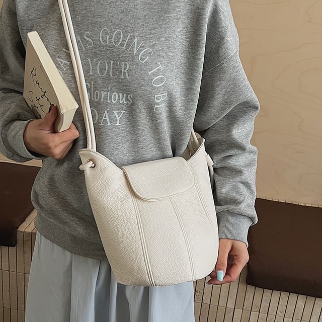 FAYLE-Faux Leather Bucket Bag
