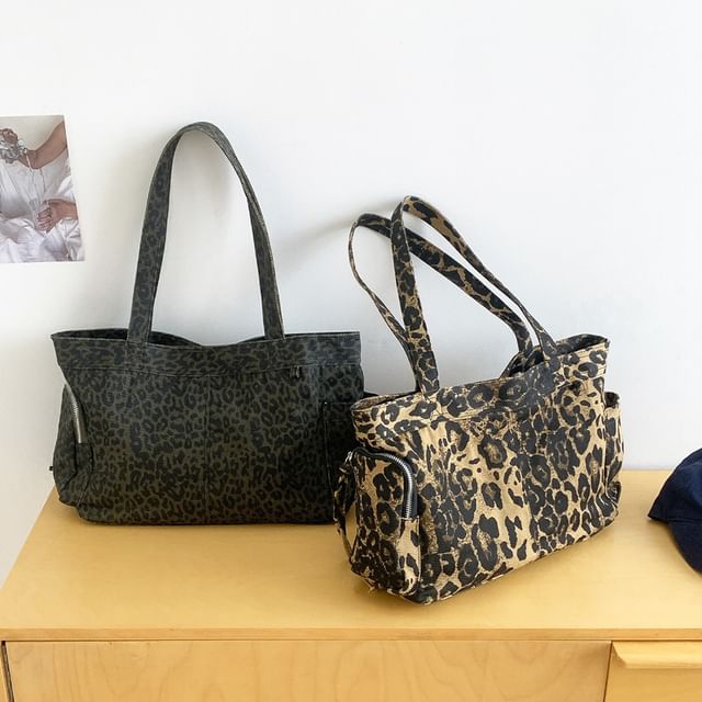 FAYLE-Leopard Print Tote Bag