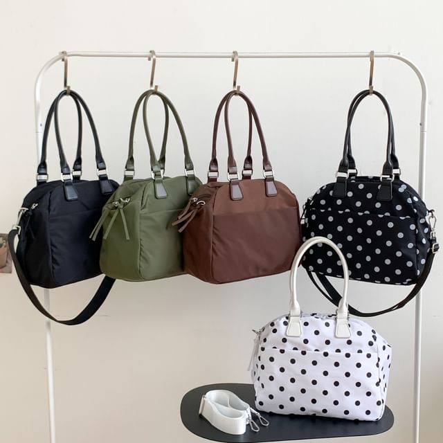 FAYLE-Nylon Zip Shoulder Bag