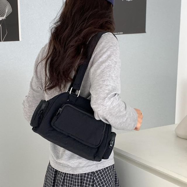 FAYLE-Plain Nylon Tote Bag
