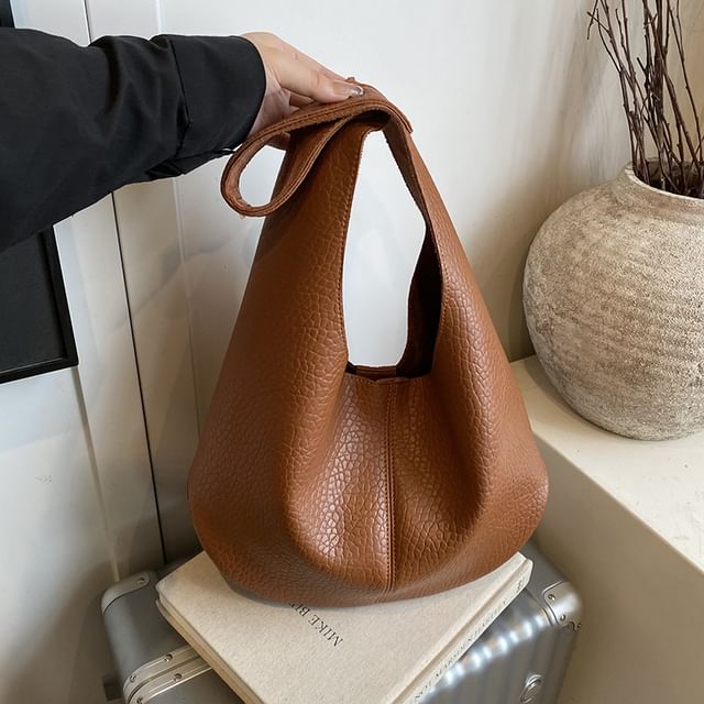 FAYLE-Set Faux Leather Tote Bag Pouch