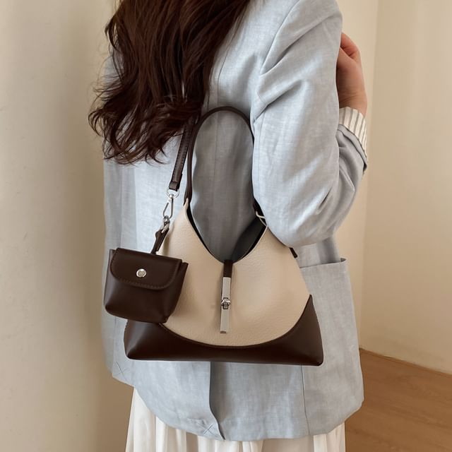 FAYLE-Set Twist Lock Crossbody Shoulder Bag Pouch