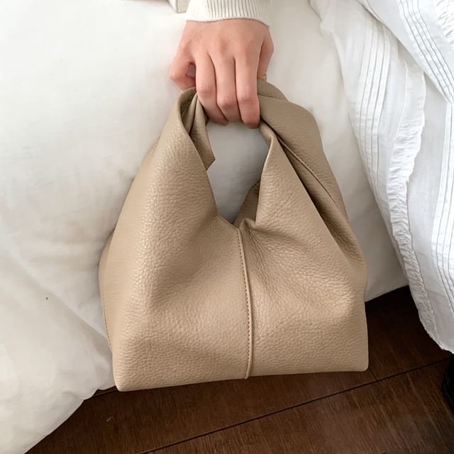 FAYLE-Twisted Faux Leather Handbag